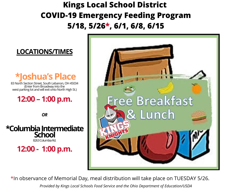 Kings Free Feeding Program graphic Kings Free Feeding Program graphic